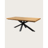 Sun - Table repas en teck massif motif soleil L200 cm 10 pers.