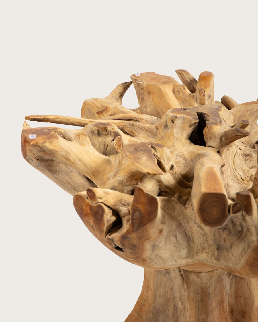 Forest - Table de jardin en bois brut de teck sans le plateau de verre