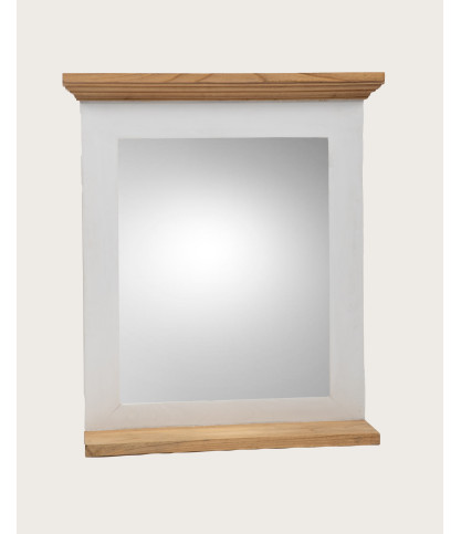 Inda - Rectangular wall mirror in solid wood