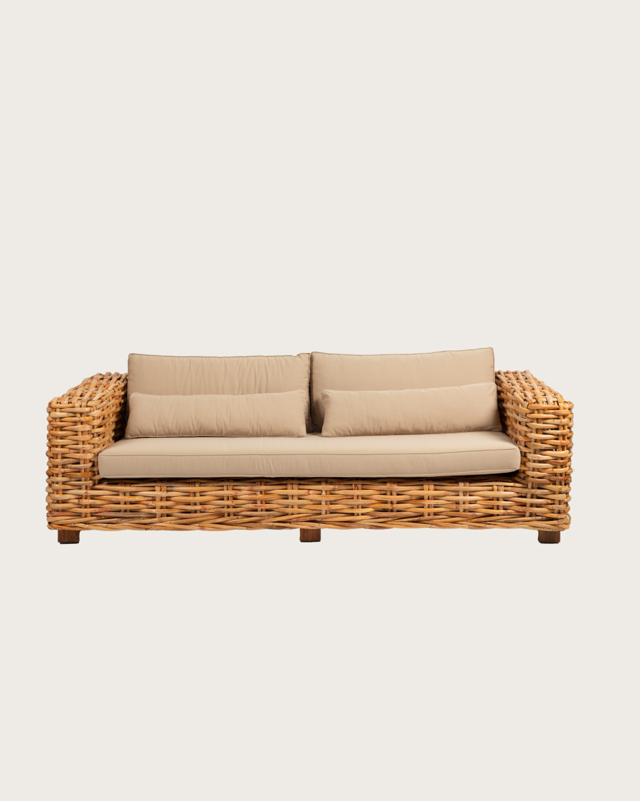 Weaverly – 3-Sitzer-Gartensofa aus geflochtenem Rattan