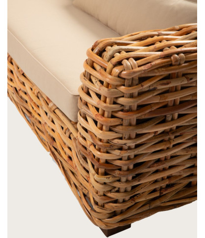 Weaverly - 3-seater garden sofa in woven rattan