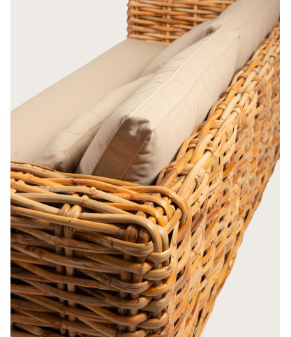 Weaverly – 3-Sitzer-Gartensofa aus geflochtenem Rattan