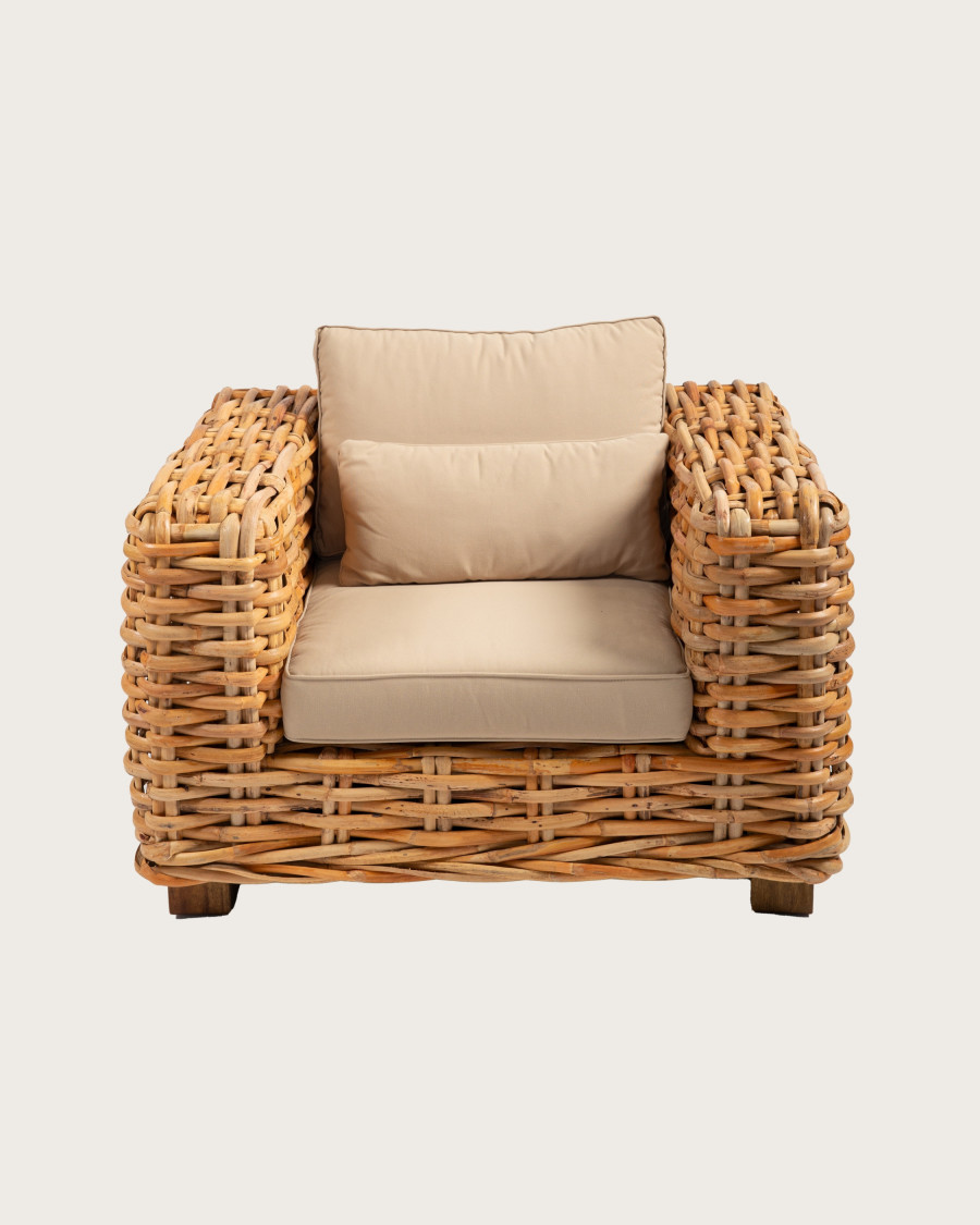 Weaverly - Poltrona da giardino in rattan intrecciato