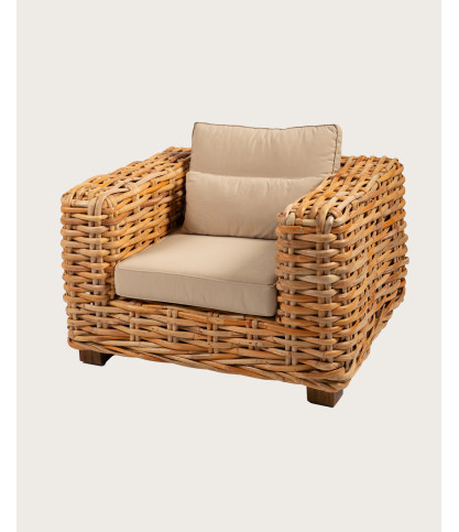Weaverly - Fauteuil de jardin en rotin tressé