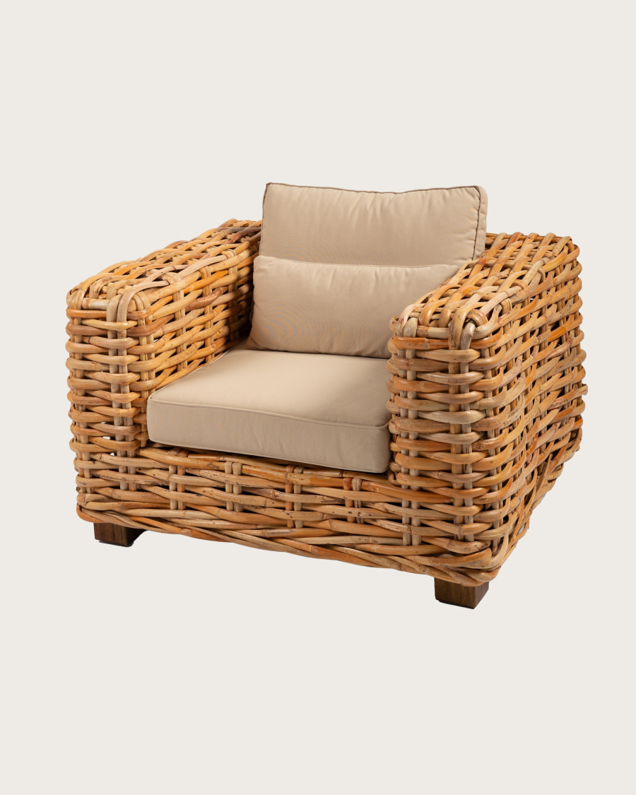 Weaverly - Woven rattan garden armchair