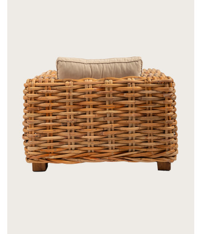 Weaverly - Sillón de jardín de ratán tejido