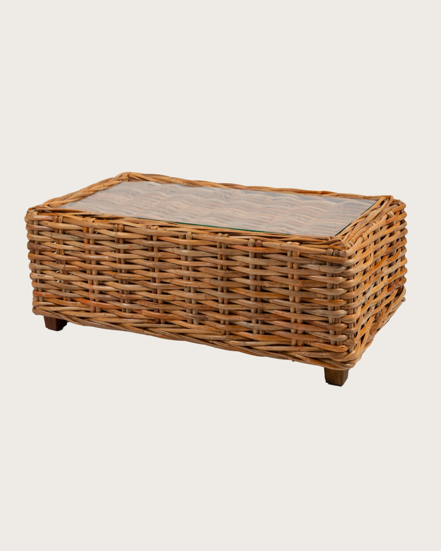 Weaverly - Table basse en rotin tressé