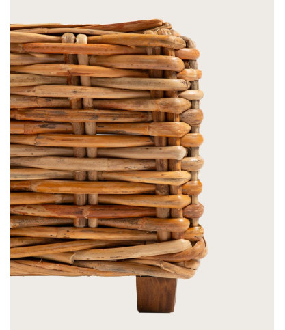 Weaverly - Table basse en rotin tressé