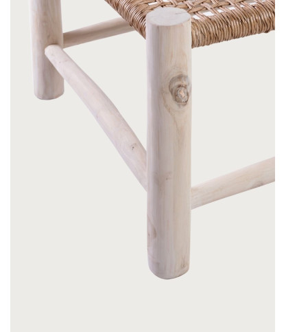 Jaya - Table basse Branche de teck et corde