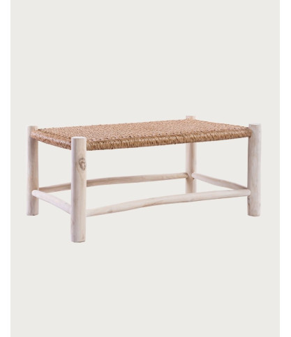 Jaya - Table basse Branche de teck et corde