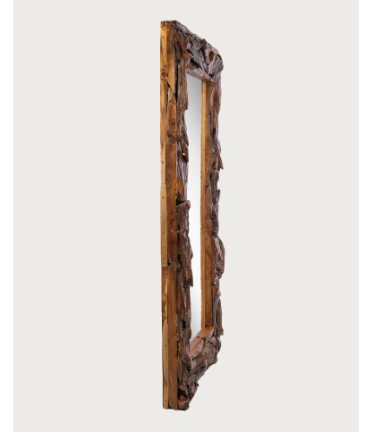 Boima - Antique Finish Teak Wood Mirror
