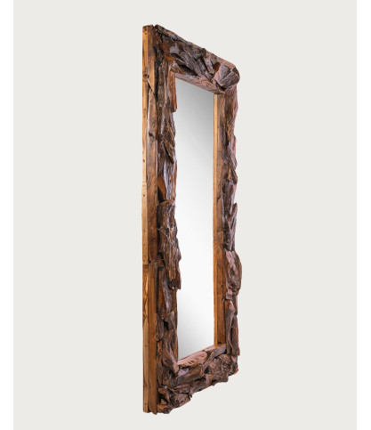 Boima - Antique Finish Teak Wood Mirror