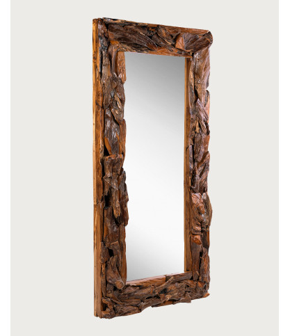 Boima - Antique Finish Teak Wood Mirror