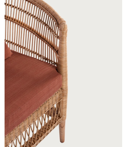Lusso - Rotan tuinstoel, afneembaar kussen