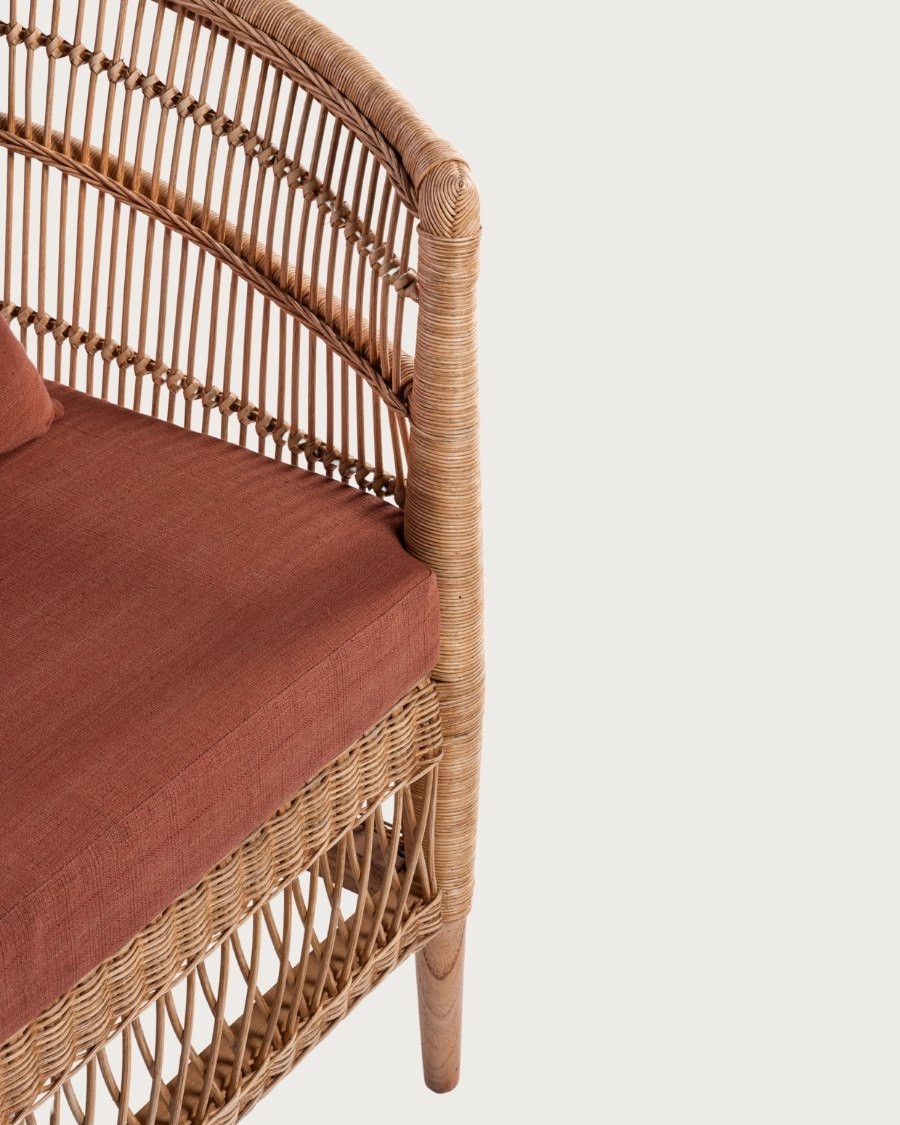 Lusso - Rotan tuinstoel, afneembaar kussen