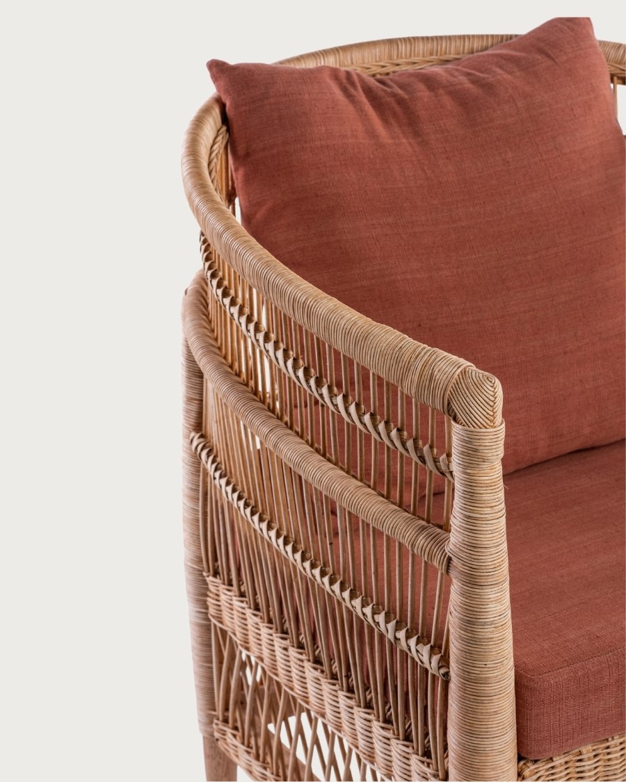 Lusso - Rotan tuinstoel, afneembaar kussen