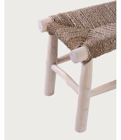 Matra - Banc en branches de teck et de jacinthe d'eau
