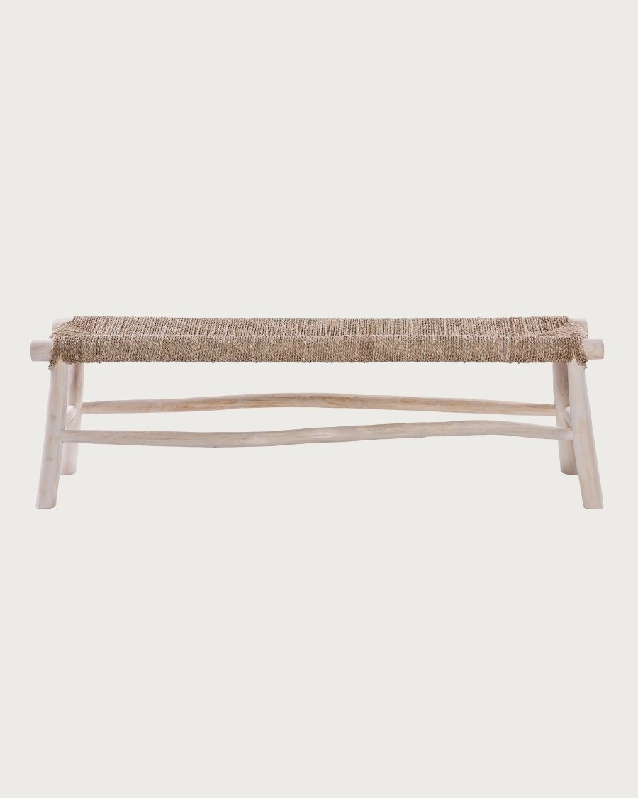 Matra - Banco hecho de ramas de teca y jacinto de agua