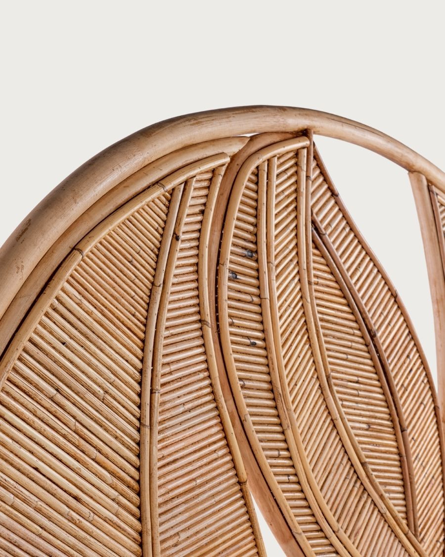 Rimba - Kopfteil aus Rattan "Blatt"