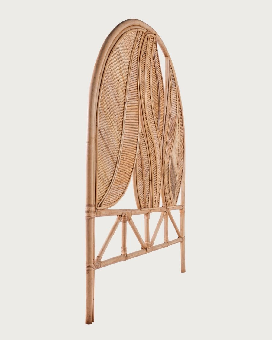 Rimba - Kopfteil aus Rattan "Blatt"