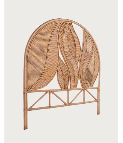 Rimba - Kopfteil aus Rattan "Blatt"