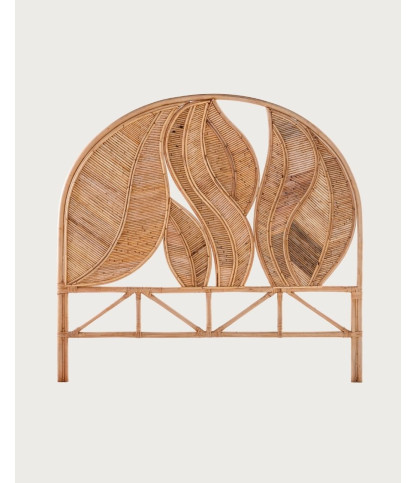 Rimba - Kopfteil aus Rattan "Blatt"