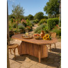Puzzle - Table de jardin en bois massif de teck recycle