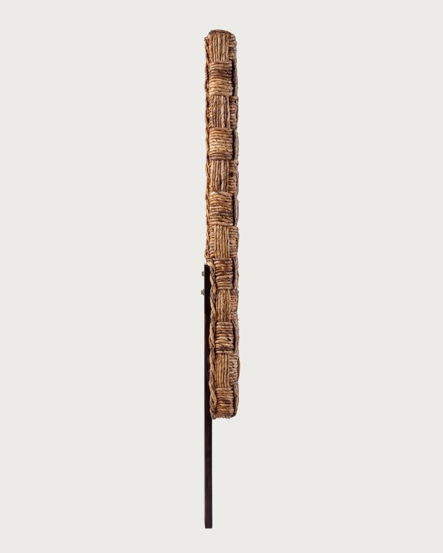 Nest - Handwoven Water Hyacinth and Mahogany Headboard