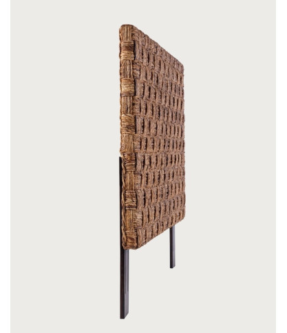 Nest - Handwoven Water Hyacinth and Mahogany Headboard