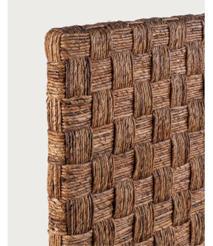 Nest - Handwoven Water Hyacinth and Mahogany Headboard