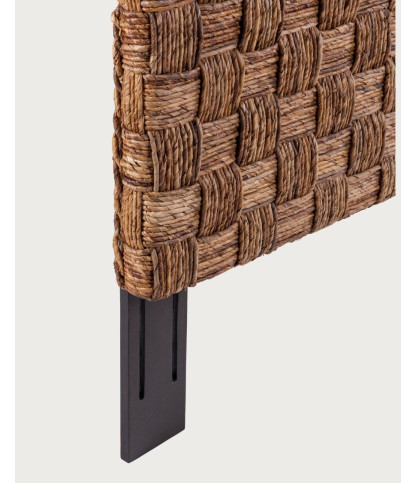 Nest - Handwoven Water Hyacinth and Mahogany Headboard