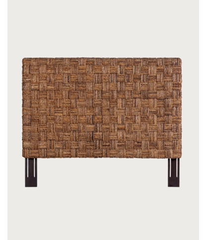 Nest - Handwoven Water Hyacinth and Mahogany Headboard