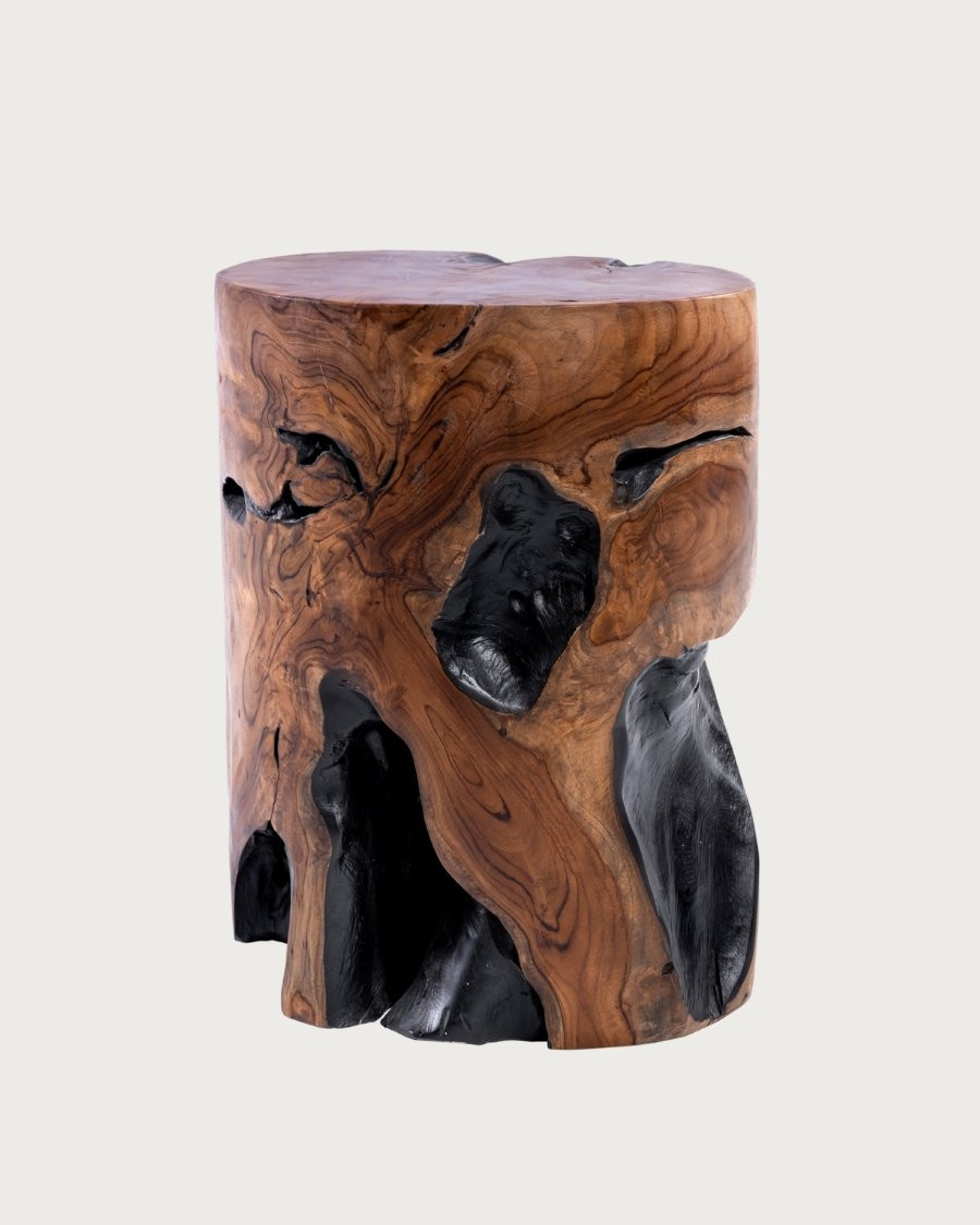 Taburete Ora de madera de teca