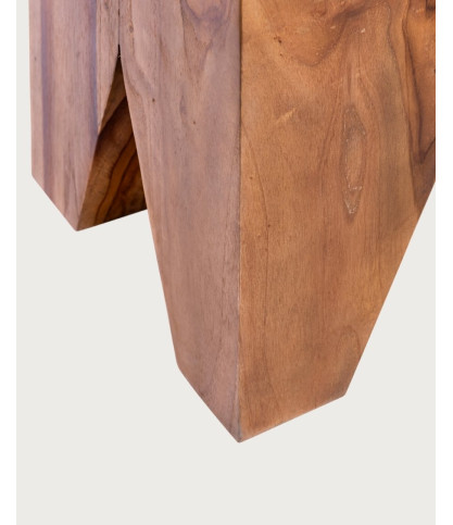 Moku - Taburete de madera maciza de teca