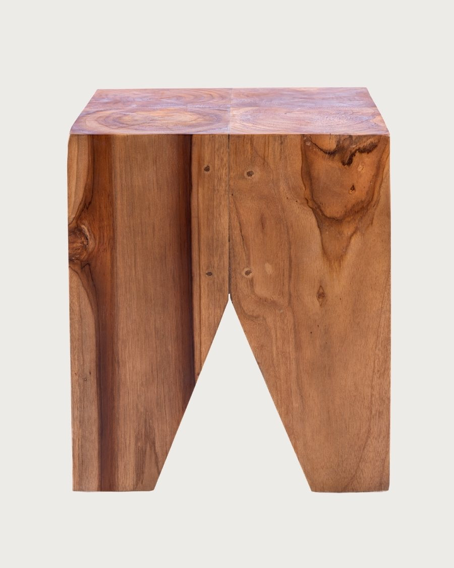Moku - Taburete de madera maciza de teca