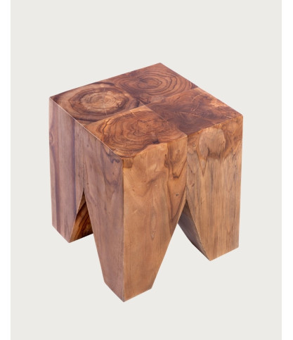 Moku – Hocker aus massivem Teakholz