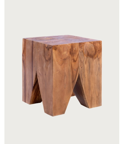 Moku - Tabouret en bois de teck