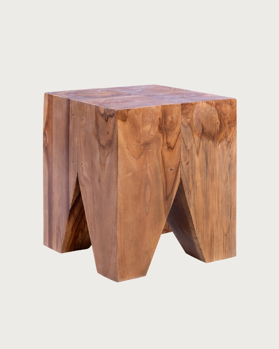 Moku - Tabouret en bois de teck