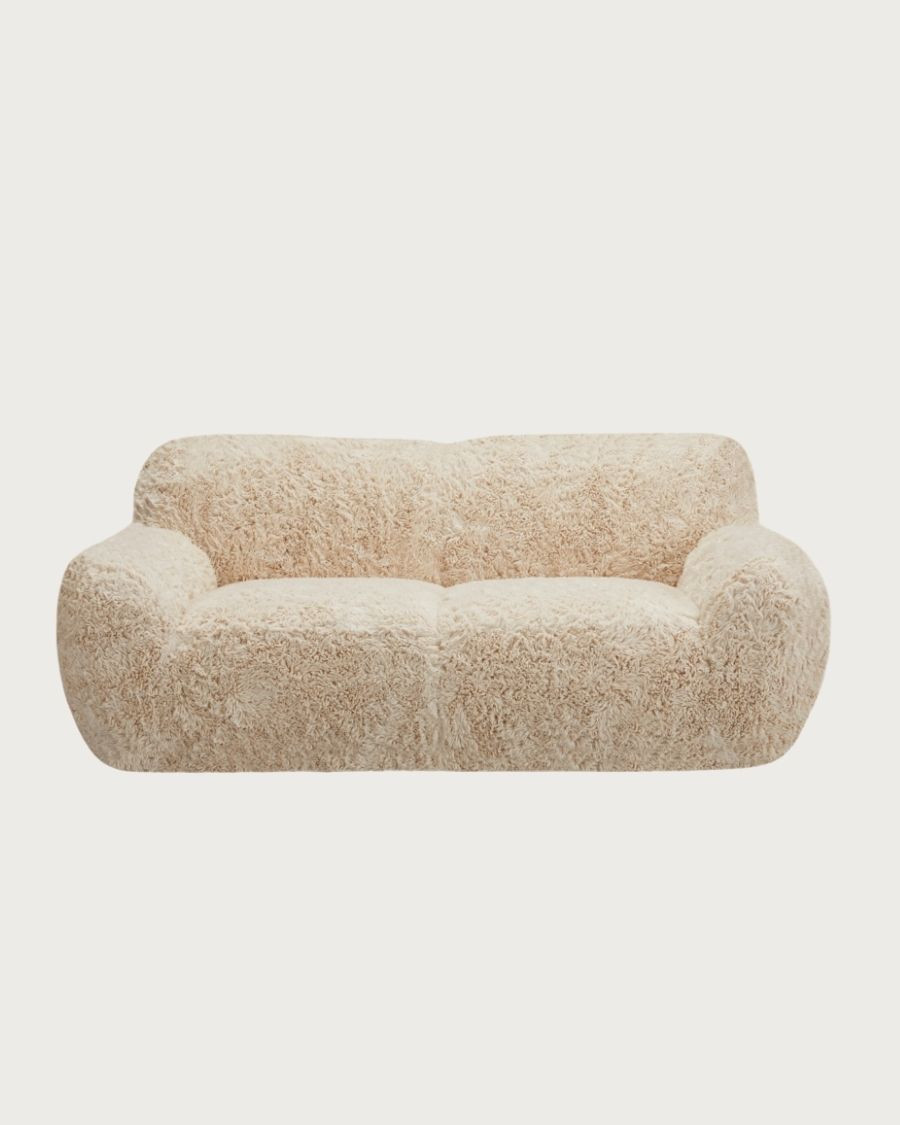 Teddy – 2-Sitzer-Sofa mit Bezug aus Kunstschaffell