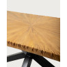 Sun - Table repas en teck massif motif soleil L200 cm 10 pers.