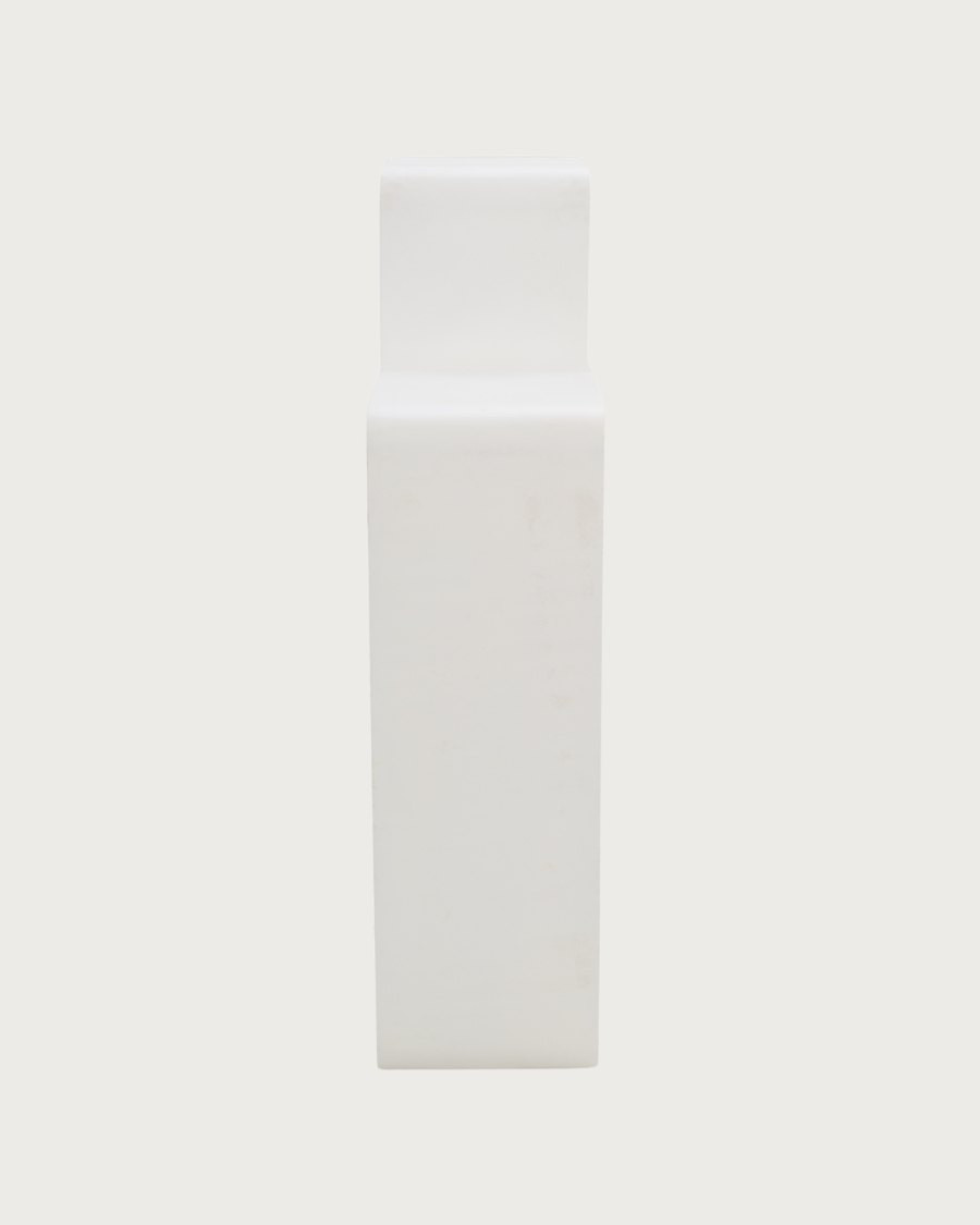Noa - Solid Mango Wood Shelf with White Structure and Sculptural Design
