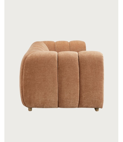 Cara – 3-Sitzer-Sofa in kamelfarbenem Samt
