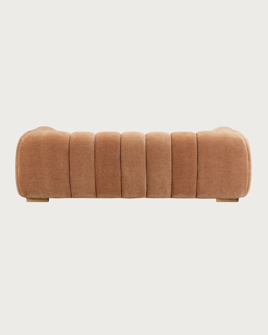 Cara - 3-seater sofa in camel velvet fabric