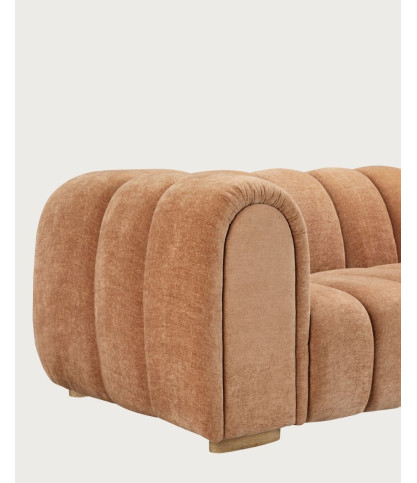 Cara – 3-Sitzer-Sofa in kamelfarbenem Samt