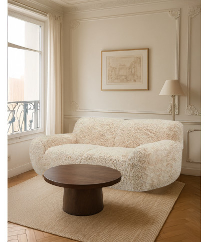 Teddy - 2-seater sofa sheepskin imitation fabric