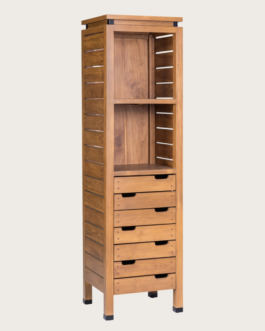Borneo - Badezimmerschrank aus massivem Teakholz