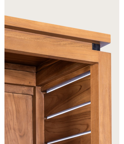 Bornéo - Columna de baño de teca maciza