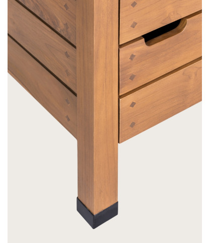 Bornéo - Columna de baño de teca maciza