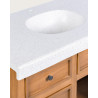 Savanna - Meuble De Salle De Bain en teck avec marbre terrazzo