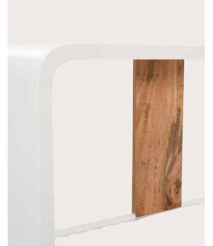 Noa - Étagère en MDF effet béton et bois recyclé